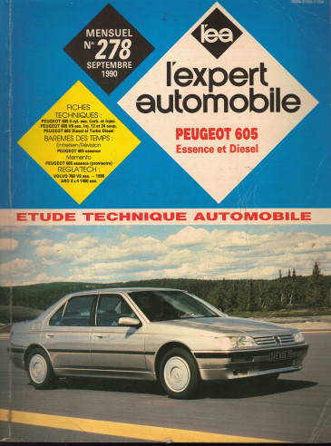 Etude Technique Automobile PEUGEOT 605 - ESSENCE et DIESEL | LEA278 |