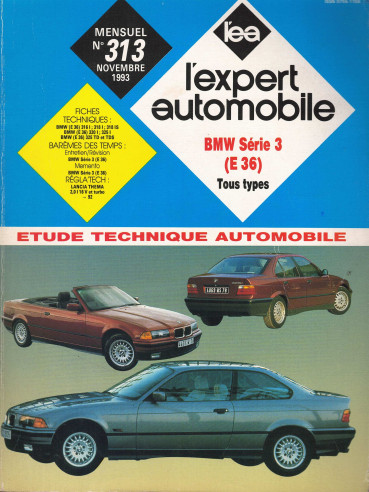 Etude Technique Automobile BMW SERIE 3 (E36) - BERLINE, COUPE, CABRIOLET | LEA313 |