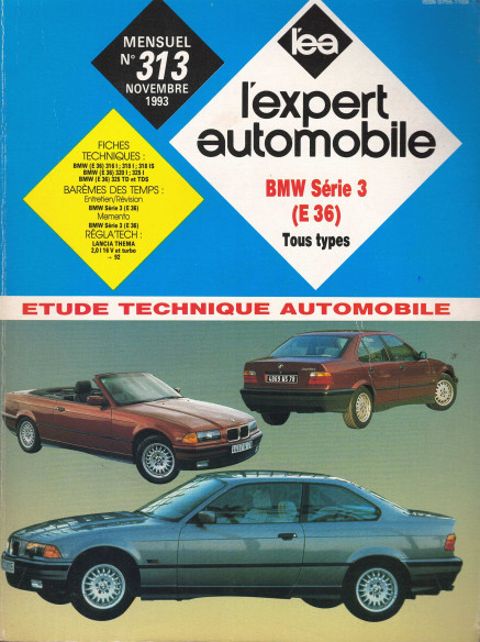 Etude Technique Automobile BMW SERIE 3 (E36) - BERLINE, COUPE, CABRIOLET | LEA313 |