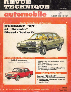 Revue Technique Automobile RENAULT 21 et NEVADA - DIESEL, TURBO DIESEL | RTAANC487 |