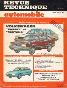 Revue Technique Automobile VOLKSWAGEN PASSAT et SANTANA ESSENCE - 4 et 5 CYLINDRRES | RTAANC457 |