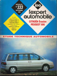 Etude Technique Automobile CITROEN EVASION et PEUGEOT 806 - 1995 | LEA333 |