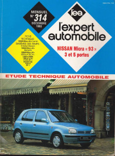 Etude Technique Automobile NISSAN MICRA 93 - 1.0L, 1.3L 3 et 5 PORTES | LEA314 |