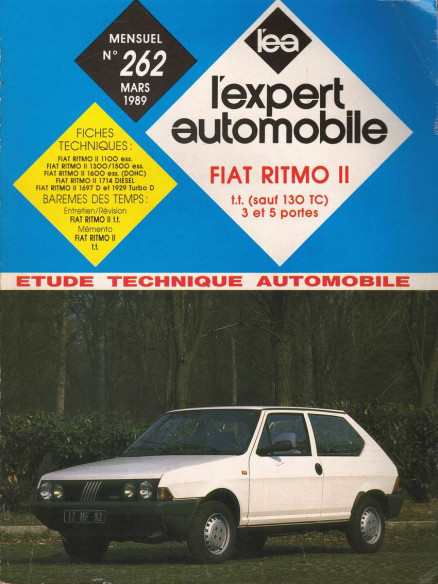 Etude Technique Automobile FIAT RITMO 2 - T.T (SAUF 130 TC) | LEA262 |