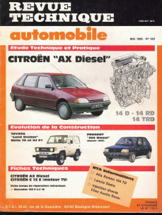 Revue Technique Automobile CITROEN AX DIESEL - 14D,14RD et 14 TRD | RTAANC503 |