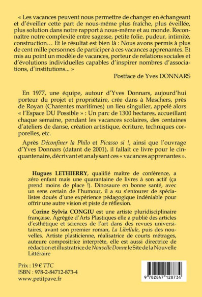 UN espace DES possibles De Hugues LETHIERRY | 9782847128734 |