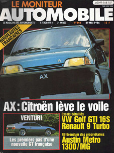 Moniteur automobile VW GOLF GTi 16S - RENAULT 9 TURBO N°848 | Moniteur N°848 |