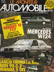 Moniteur automobile LANCIA THEMA I.E - AUDI 90 2.2 - RENAULT 5 GTL N°020 | Moniteur N°020 |