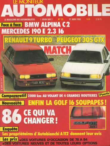 Moniteur automobile AUDI 100 CD - FORD SCORPIO 2.0I - LANCIA THEMA I.E - RENAULT 5 GTX N°033 | Moniteur N°033 |