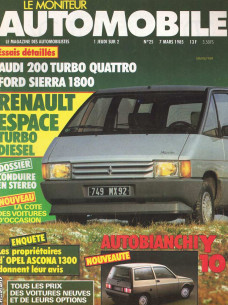 Moniteur automobile AUDI 200 TURBO QUATTRO - FORD SIERRA 1800 N°025 | Moniteur N°025 |