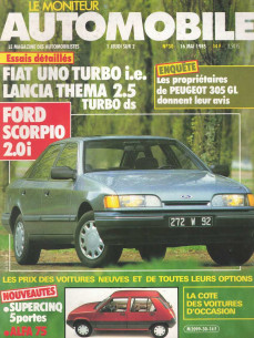 Moniteur automobile FIAT UNO TURBO I.E - LANCIA THEMA 2.5 TURBO DS N°30 | Moniteur N°030 |