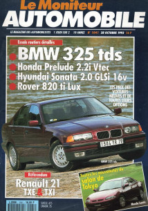 Moniteur automobile BMW 325 TDS - HONDA PRELUDE 2.2I - HYUNDAI SONATA - ROVER 850 - | Moniteur N°1041 |