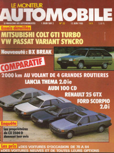 Moniteur automobile MITSUBISHI COLT GTi TURBO - VW PASSAT VARIANT SYNCRO N°32 | Moniteur N°032 |