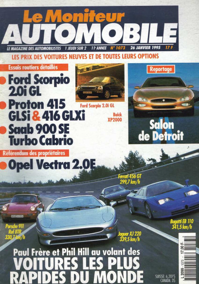 Moniteur automobile FORD SCORPIO 2.0I GL - PROTON 415 GLSi - SAAB 900 SE N°1073 | Moniteur  N°1073 |