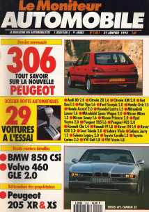 Moniteur automobile BMW 850 CSi - VOLVO 460 GLE 2.0 N°1021 | Moniteur N°1021 |