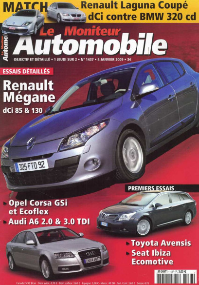 Le Moniteur automobile N°1437 ESSAIS: RENAULT MEGANE DCi 85 et 130 | Moniteur N°1437 |