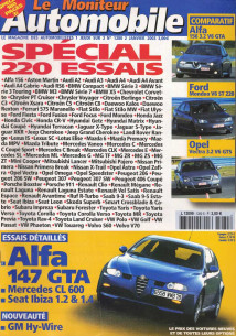 Moniteur automobile SPECIAL 220 ESSAIS - ALFA GTA - MERCEDES CL 600 - SEAT IBIZA N°1280 | Moniteur N°1280 |