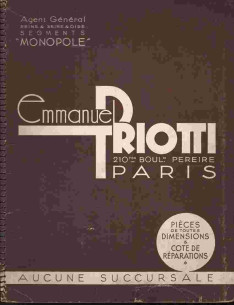 EMMANUEL PRIOTTI SEGMENTS "MONOPLOE" 1932 | SEGMENTS PRIOTTI |