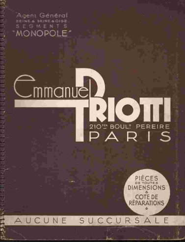 EMMANUEL PRIOTTI SEGMENTS "MONOPLOE" 1932 | SEGMENTS PRIOTTI |