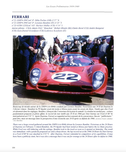 Essais Préliminaires 24 h du Mans 1959-1969 Vol.2 (tirage limité) | 9782959729652 |