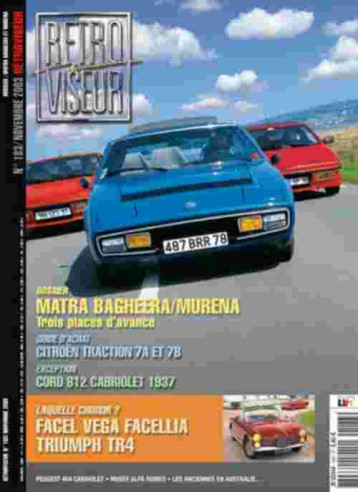 Rétroviseur n°183 - Dossier MATRA Bagheera et Murena | Rétroviseur n°183 |