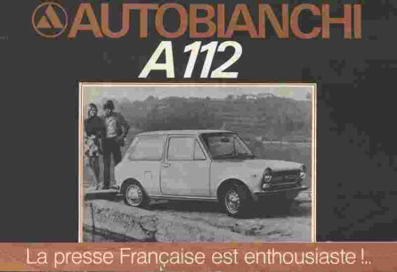 Brochure AUTOBIANCHI A112 - Essai l'équipe | BIANCHI11 - N°844-05-23 |