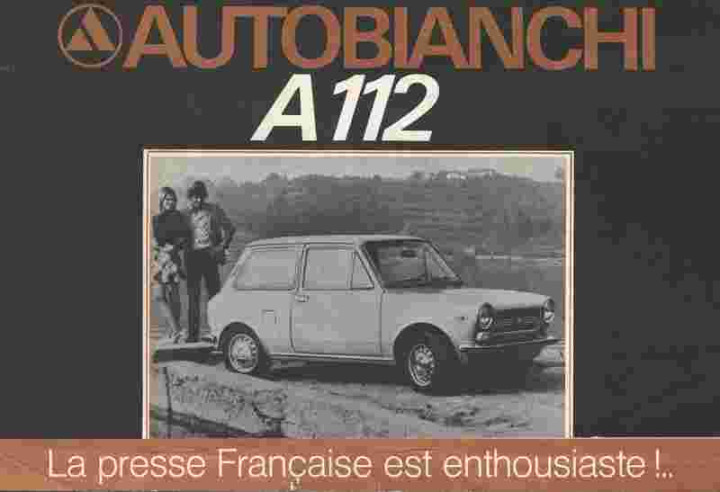 Brochure AUTOBIANCHI A112 - Essai l'équipe | BIANCHI11 - N°844-05-23 |