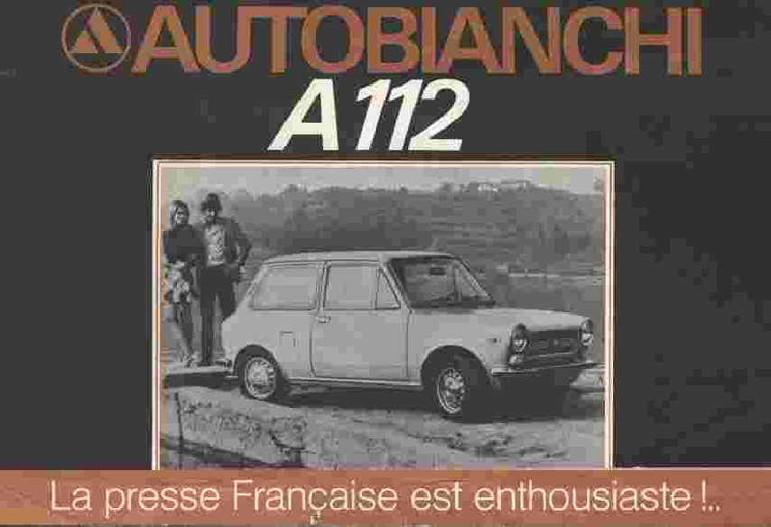 Brochure AUTOBIANCHI A112 - Essai l'équipe | BIANCHI11 - N°844-05-23 |