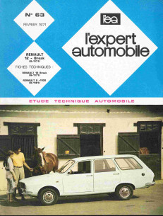 Etude Technique Automobile RENAULT 12 BREAK 1171 | LEA63 |