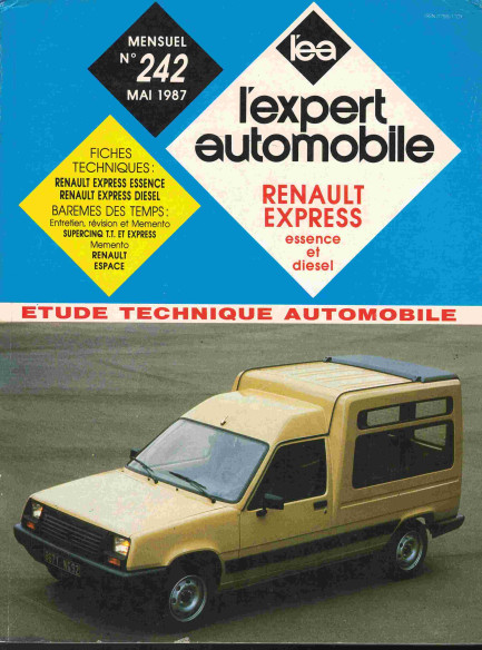 Etude Technique Automobile RENAULT EXPRESS ESSENCE et DIESEL - 1987 | LEA242 |