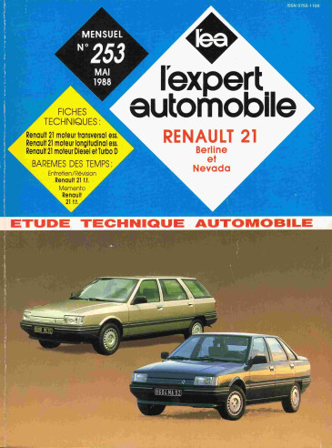 Etude Technique Automobile RENAULT 21 et NEVADA TOUS TYPES - 1988 | LEA253 |
