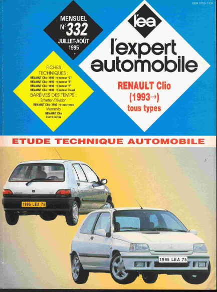 Etude Technique Automobile RENAULT CLIO depuis 1993 | LEA332 |