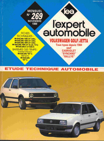 Etude Technique Automobile VOLKSWAGEN GOLF / JETTA DEPUIS 1984 | LEA269 |