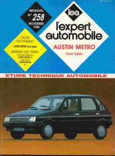 Etude Technique Automobile AUSTIN METRO 1000/1300 et MG-TURBO - 1988 | LEA258 |