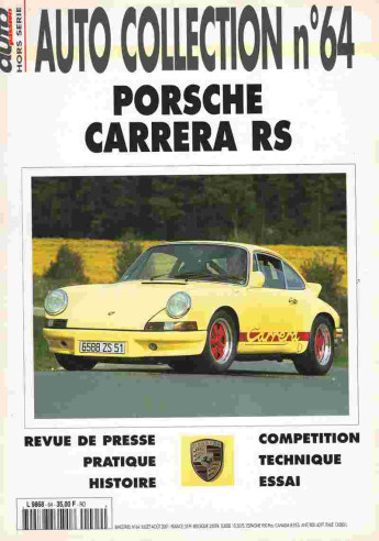 PORSCHE CARRERA RS - Magazine AUTO COLLECTION N°64 | AUTO COLLECTION N°64 |