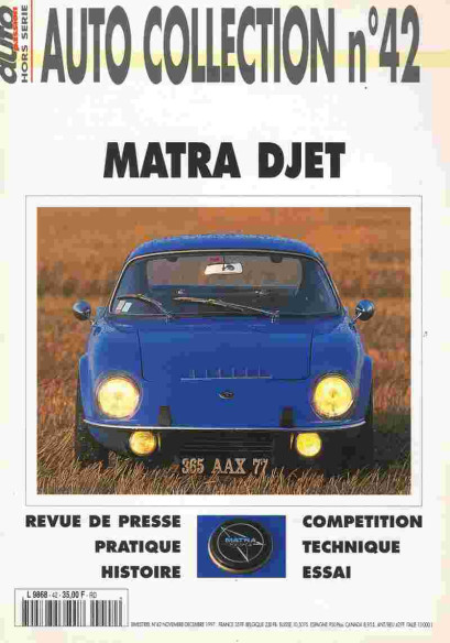 MATRA DJET - Magazine AUTO COLLECTION N°42 | AUTO COLLECTION N°42 |