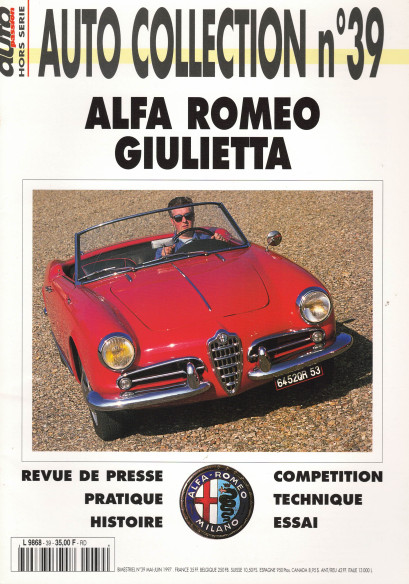ALFA ROMEO GIULIETTA - Magazine AUTO COLLECTION N°39 | AUTO COLLECTION N°39 |
