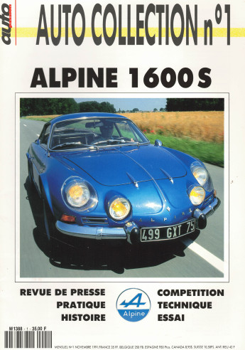 ALPINE 1600S - Magazine AUTO COLLECTION N°01 | AUTO COLLECTION N°01 |