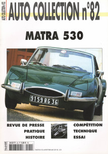 MATRA 530 - Magazine AUTO COLLECTION N°82 | AUTO COLLECTION N°82 |