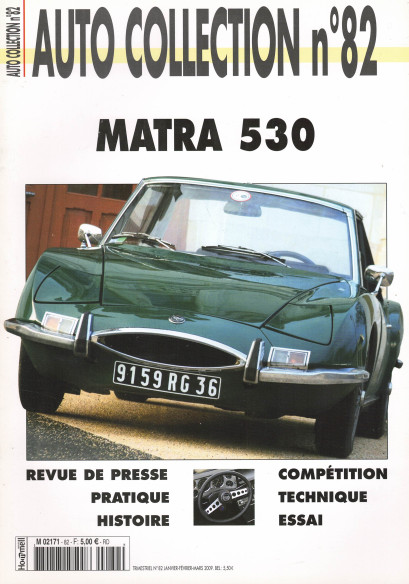 MATRA 530 - Magazine AUTO COLLECTION N°82 | AUTO COLLECTION N°82 |