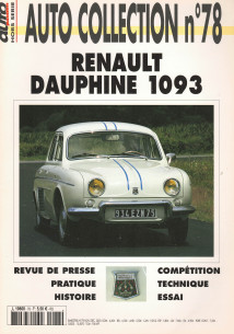 RENAULT DAUPHINE 1093 - Magazine AUTO COLLECTION n°78 | AUTO COLLECTION n°78 |