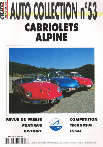 ALPINE CABRIOLETS - Magazine AUTO COLLECTION N°53 | AUTO COLLECTION N°53 |