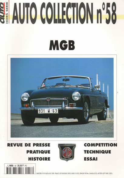 MGB - Magazine AUTO COLLECTION N°58 | AUTO COLLECTION N°58 |