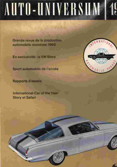 Auto-universum 1965, Volume 8 | Auto-universum 8 |