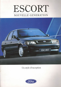 Brochure FORD ESCORT - Nouvelle génération (08/1992) | FOR05 - Ref: PN 272511/9208/250M/FR |