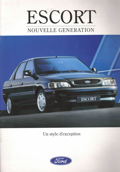 Brochure FORD ESCORT - Nouvelle génération (08/1992) | FOR05 - Ref: PN 272511/9208/250M/FR |
