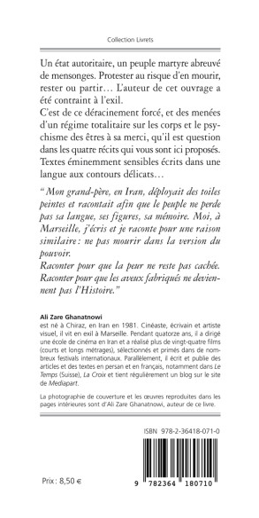 Marcher dans la blessure De Ali Zare Ghanatnowi | 9782364180710 |