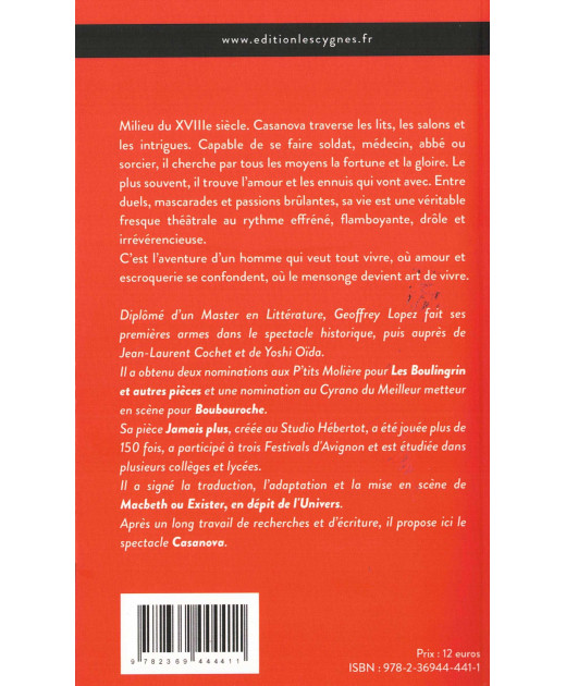 CASANOVA De Geoffrey LOPEZ | 9782369444411 |