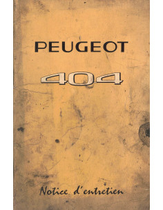 Notice PEUGEOT 404, Entretien - 1966 | Notice PEUGEOT 404 Ref: 7-66 N°954 |