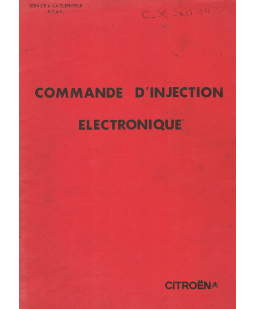 Commande d'injection électronique Citroën AX (1977) | injection électronique Citroën |